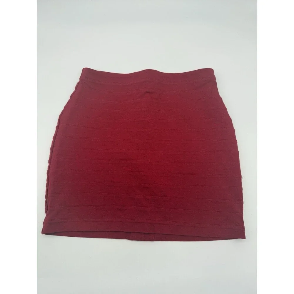 Express Mini Skirt Red Size 8 EUC Pencil Skirt - Picture 1 of 7